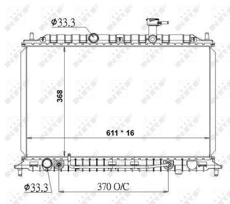 Radiateur moteur (Radiateur de refroidissement) NRF B.V. 50138