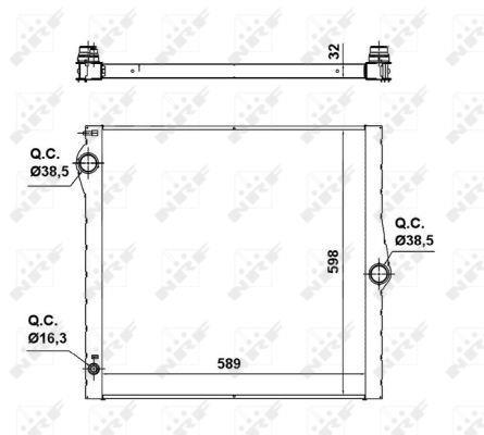 Radiador motor NRF B.V. ref. 50139
