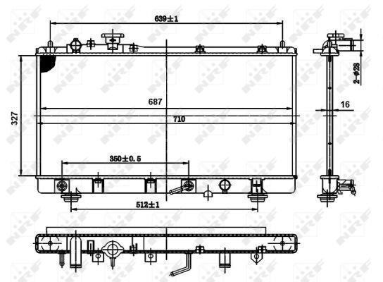 Radiateur moteur (Radiateur de refroidissement) NRF B.V. 50142