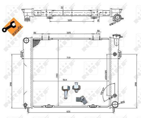 Radiador, refrigeración del motor NRF B.V. ref. 50202