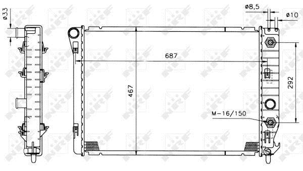 Radiador motor NRF B.V. ref. 50215