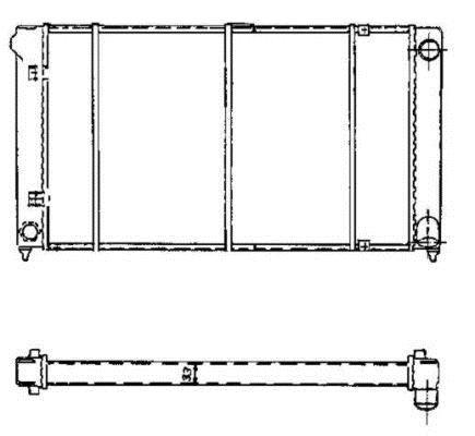 Radiador, refrigeración del motor NRF B.V. ref. 503003