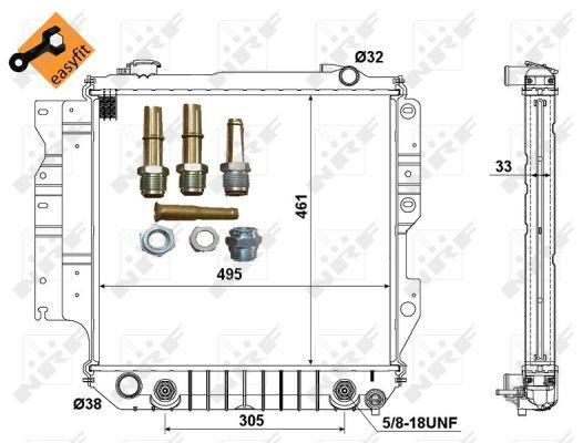 Radiateur moteur (Radiateur de refroidissement) NRF B.V. 50315
