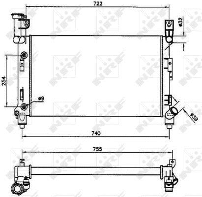 Radiateur moteur (Radiateur de refroidissement) NRF B.V. 50347