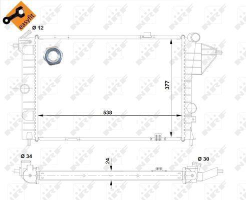 Radiateur moteur (Radiateur de refroidissement) NRF B.V. 503508