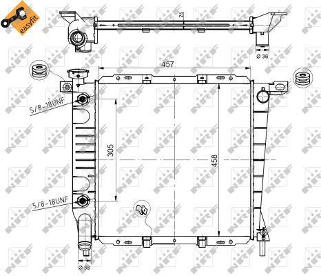 Radiateur moteur (Radiateur de refroidissement) NRF B.V. 50379
