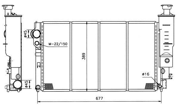 Radiateur moteur (Radiateur de refroidissement) NRF B.V. ref. 50400