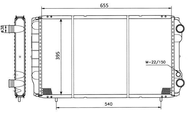 Radiador, refrigeración del motor NRF B.V. ref. 50403