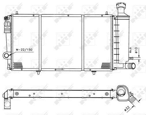 Radiador, refrigeración del motor NRF B.V. ref. 50406