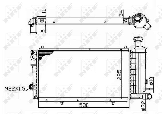 Radiateur moteur (Radiateur de refroidissement) NRF B.V. 50406A