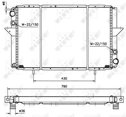 Radiateur moteur (Radiateur de refroidissement) NRF B.V. 50410