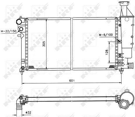 Radiador, refrigeración del motor NRF B.V. ref. 50421