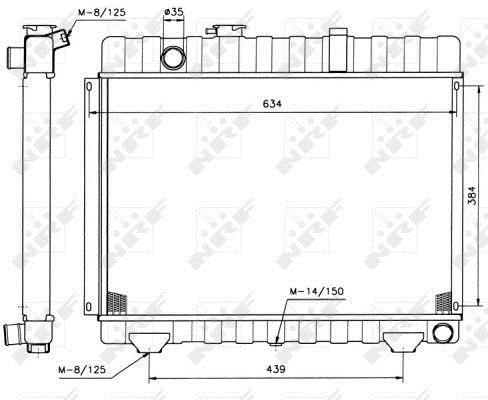Radiador, refrigeración del motor NRF B.V. ref. 504236
