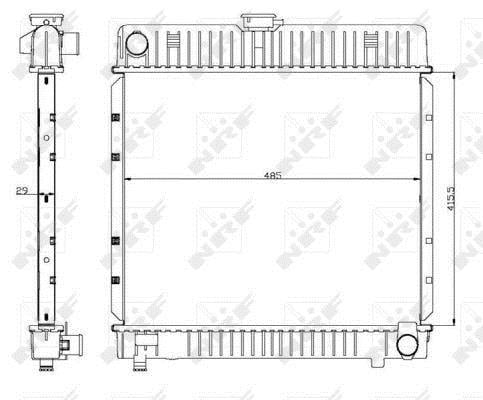 Radiateur moteur (Radiateur de refroidissement) NRF B.V. 504250