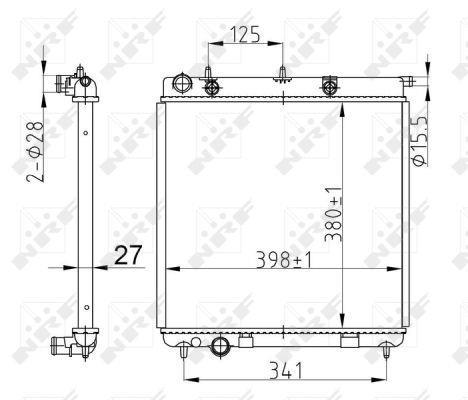 Radiateur moteur (Radiateur de refroidissement) NRF B.V. ref. 50429