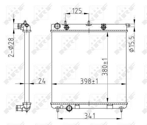 Radiateur moteur (Radiateur de refroidissement) NRF B.V. ref. 50429A