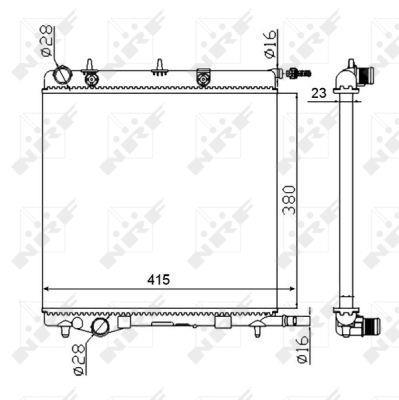 Radiateur moteur (Radiateur de refroidissement) NRF B.V. 50430A