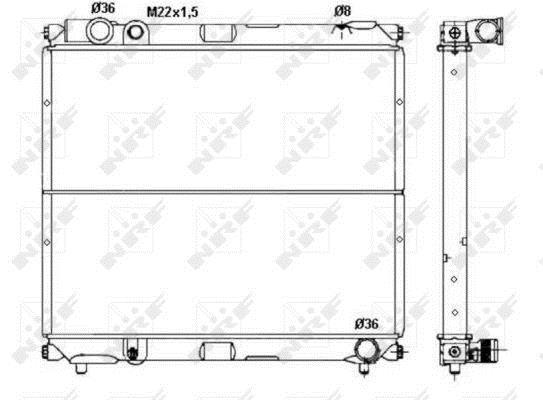 Radiador, refrigeración del motor NRF B.V. ref. 50433