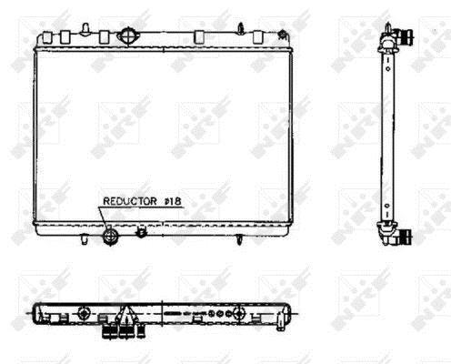 Radiador, refrigeración del motor NRF B.V. ref. 50436