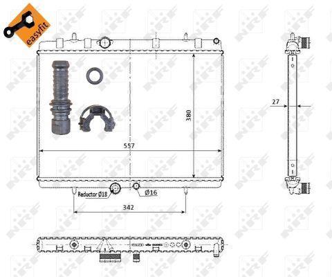 Radiateur moteur (Radiateur de refroidissement) NRF B.V. 50438