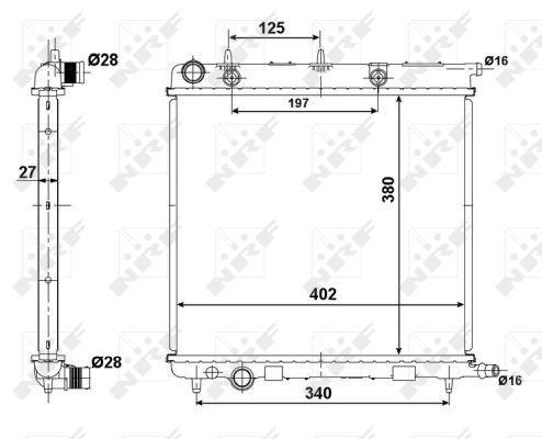 Radiateur moteur (Radiateur de refroidissement) NRF B.V. ref. 50439
