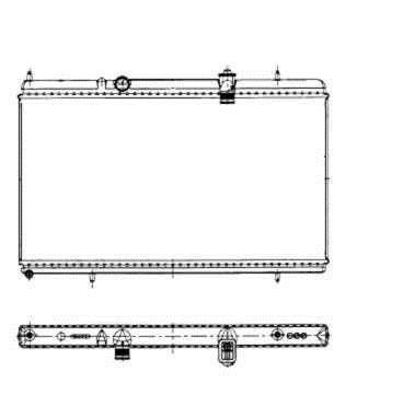 Radiador, refrigeración del motor NRF B.V. ref. 50445