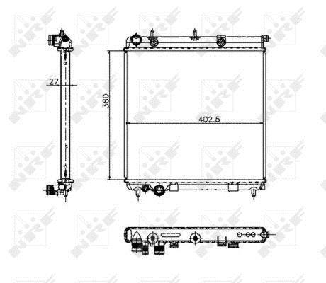Radiateur moteur (Radiateur de refroidissement) NRF B.V. 50447