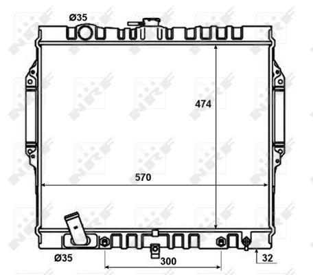 Radiateur moteur (Radiateur de refroidissement) NRF B.V. 50449