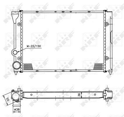 Radiateur moteur (Radiateur de refroidissement) NRF B.V. 50451