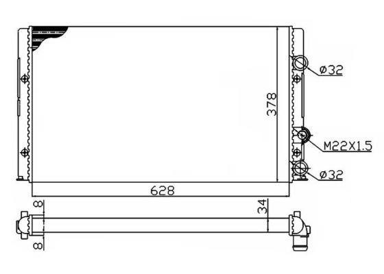 Radiateur moteur (Radiateur de refroidissement) NRF B.V. 50457A