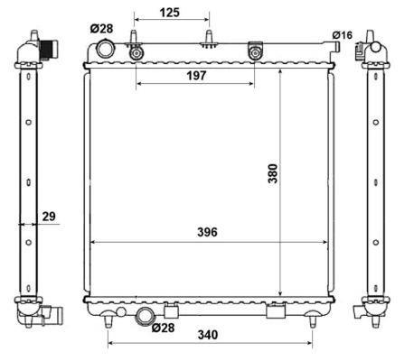 Radiateur moteur (Radiateur de refroidissement) NRF B.V. ref. 50467