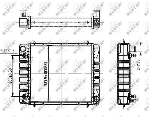 Radiateur moteur (Radiateur de refroidissement) NRF B.V. 50477