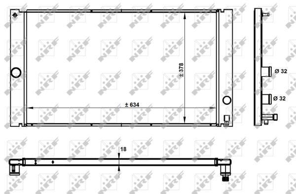 Radiateur moteur (Radiateur de refroidissement) NRF B.V. 50478