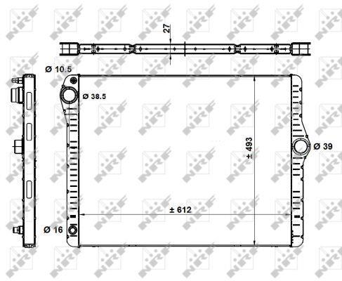 Radiateur moteur (Radiateur de refroidissement) NRF B.V. 50479