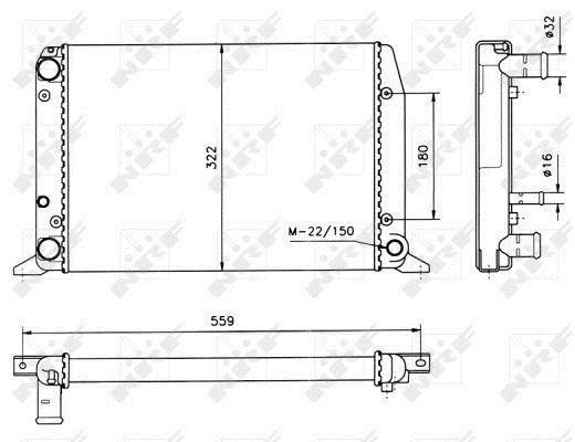 Radiador, refrigeración del motor NRF B.V. ref. 50514