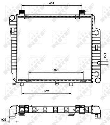 Radiador, refrigeración del motor NRF B.V. ref. 50533