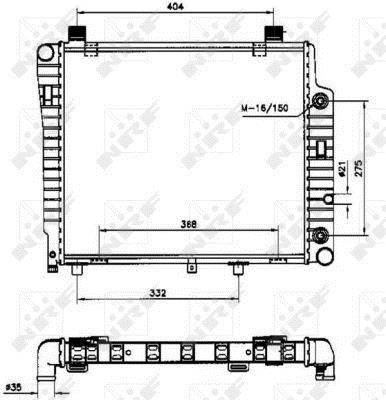 Radiador, refrigeración del motor NRF B.V. ref. 50534