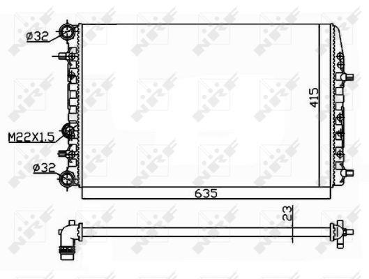 Radiador motor NRF B.V. ref. 50542