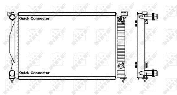 Radiador, refrigeración del motor NRF B.V. ref. 50543A