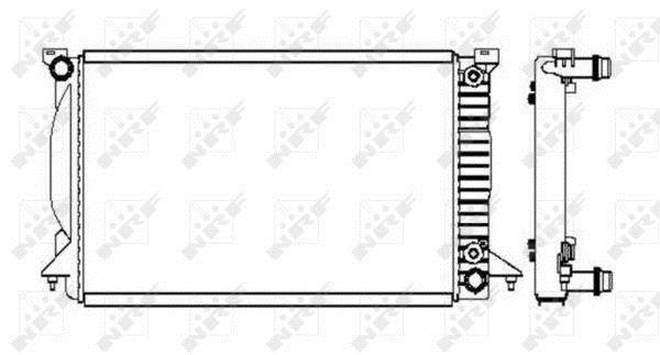 Radiador, refrigeración del motor NRF B.V. ref. 50544
