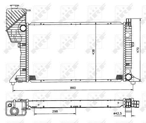 Radiador, refrigeración del motor NRF B.V. ref. 50558