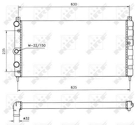 Radiador, refrigeración del motor NRF B.V. ref. 50560