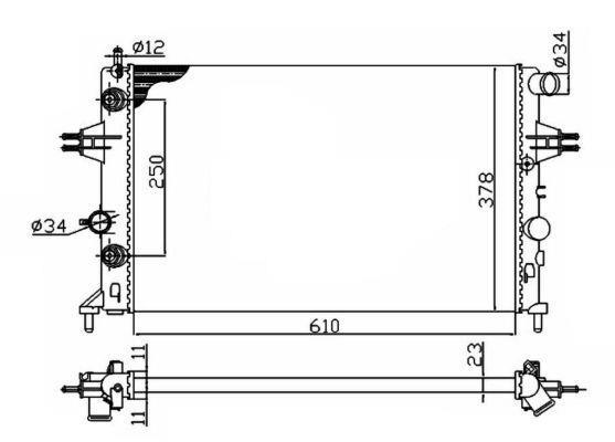Radiateur moteur (Radiateur de refroidissement) NRF B.V. 50562A