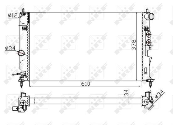 Radiador motor NRF B.V. 50563A