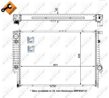 Radiador, refrigeración del motor NRF B.V. ref. 50566