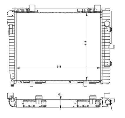 Radiateur moteur (Radiateur de refroidissement) NRF B.V. 50593
