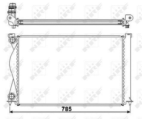Radiador, refrigeración del motor NRF B.V. ref. 50596