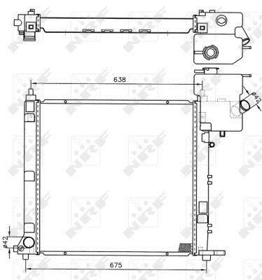 Radiador motor NRF B.V. 50598