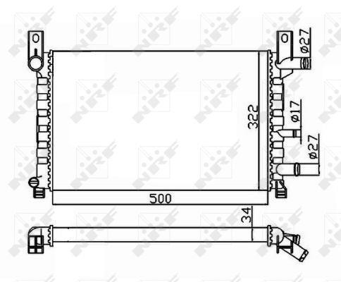 Radiateur moteur (Radiateur de refroidissement) NRF B.V. 506220
