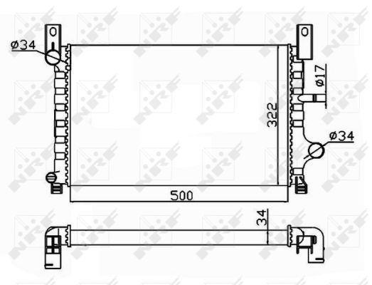 Radiateur moteur (Radiateur de refroidissement) NRF B.V. 506224